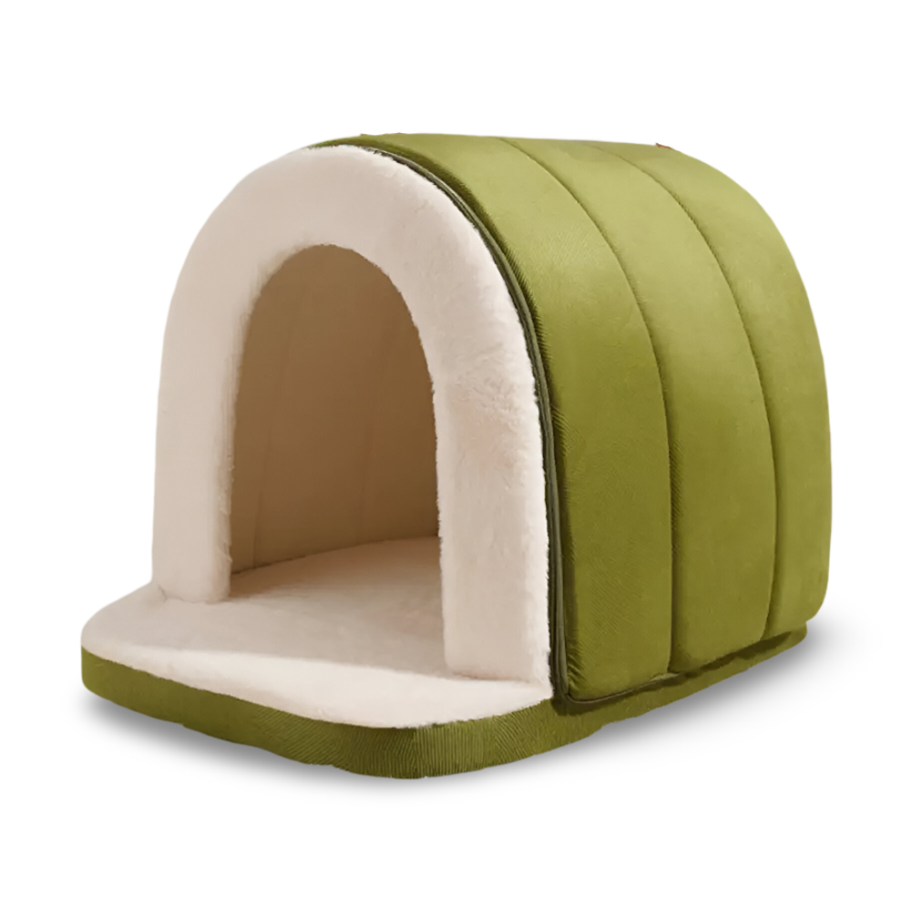 Lit pour chien 2-en-1 & Grottede chien en peluche – Orthopédique, Anti-stress, Lavable
