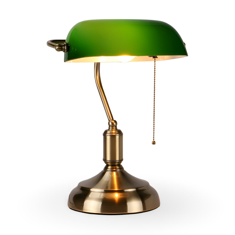 Lampe de Bureau Verte Classique - Éclairage Vintage Intemporel