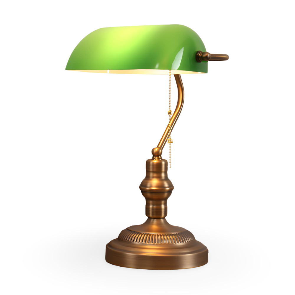 Lampe de Bureau Verte Classique - Éclairage Vintage Intemporel