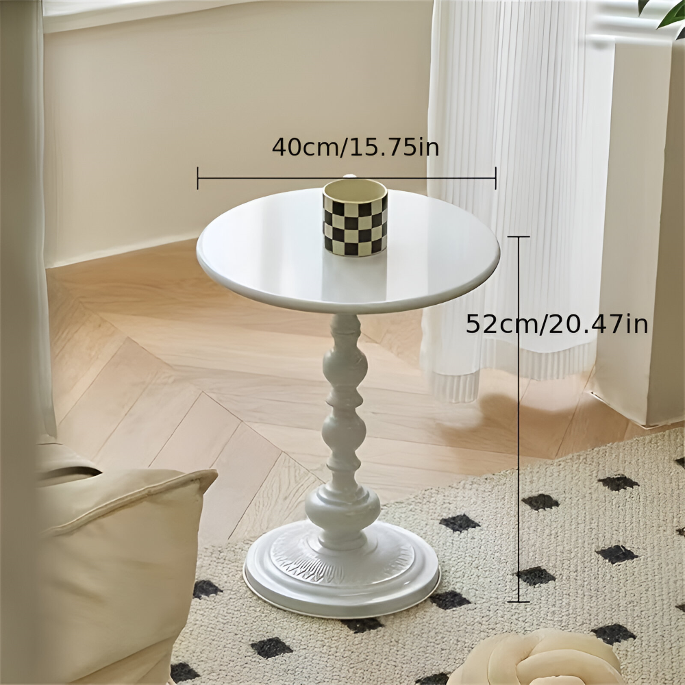 Table d'appoint classique ronde style balustre - Idéale pour les petits espaces