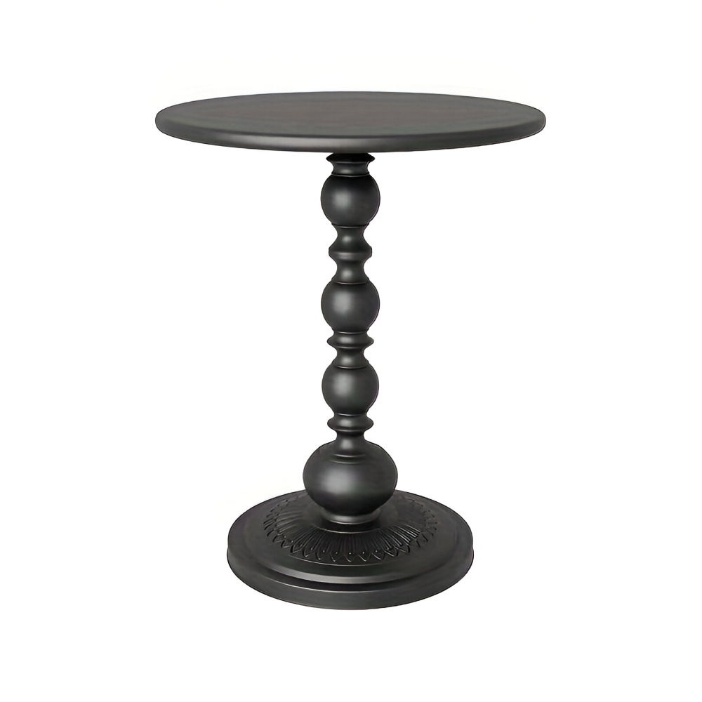 Table d'appoint classique ronde style balustre - Idéale pour les petits espaces