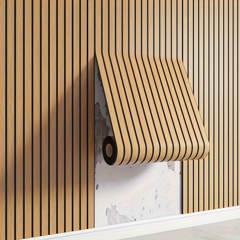 ECOWALL – Panneaux Muraux 3D en PVC Auto-adhésifs avec Texture Bois Réaliste