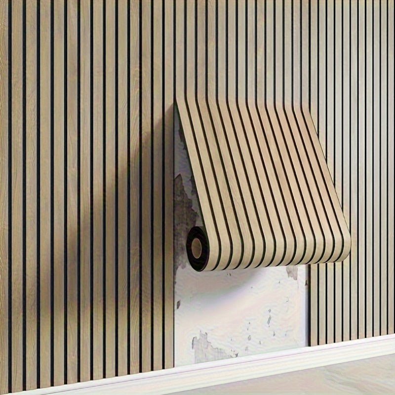 ECOWALL – Panneaux Muraux 3D en PVC Auto-adhésifs avec Texture Bois Réaliste