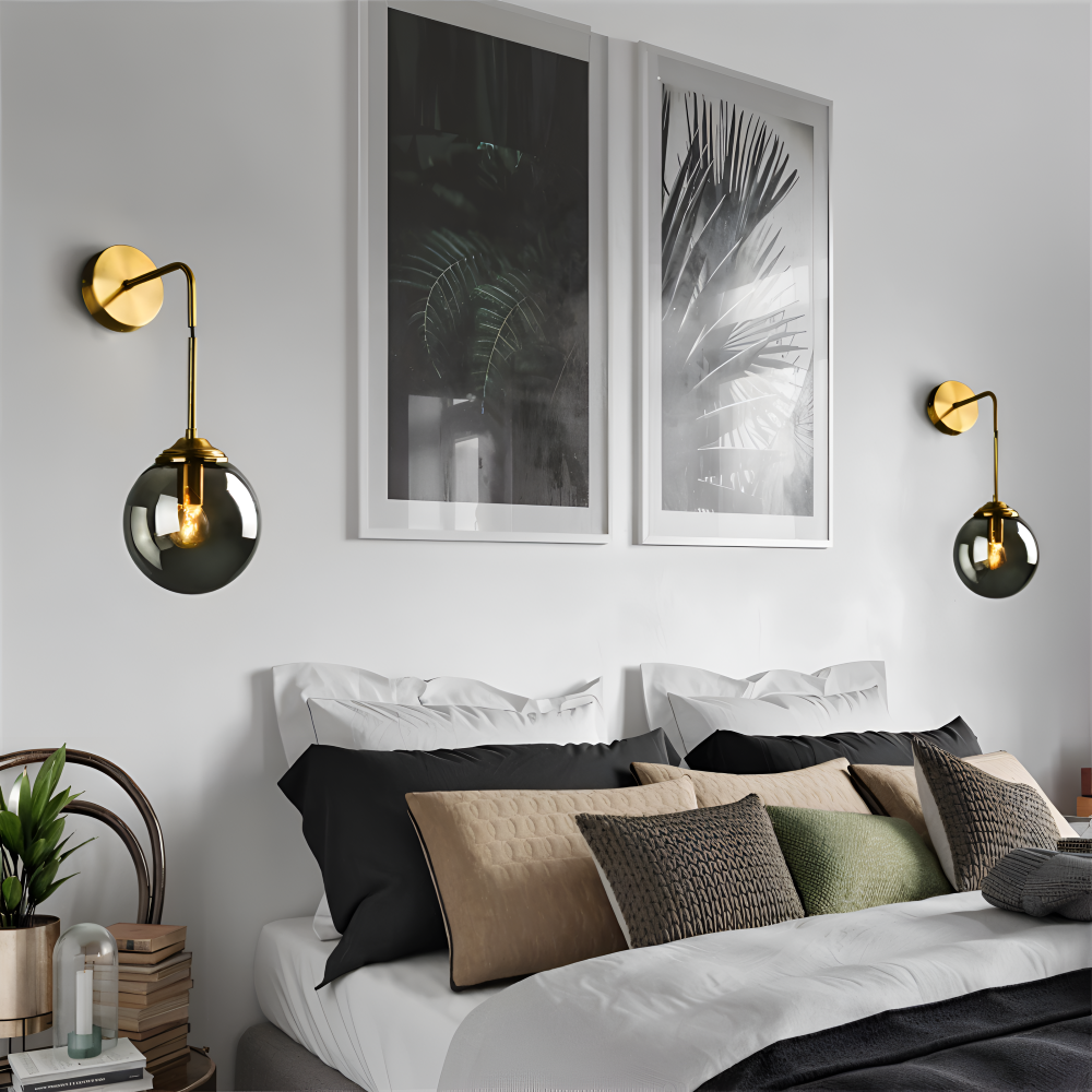 Vetrovia Applique Murale – Applique en Verre et Métal au Design Industriel Rétro