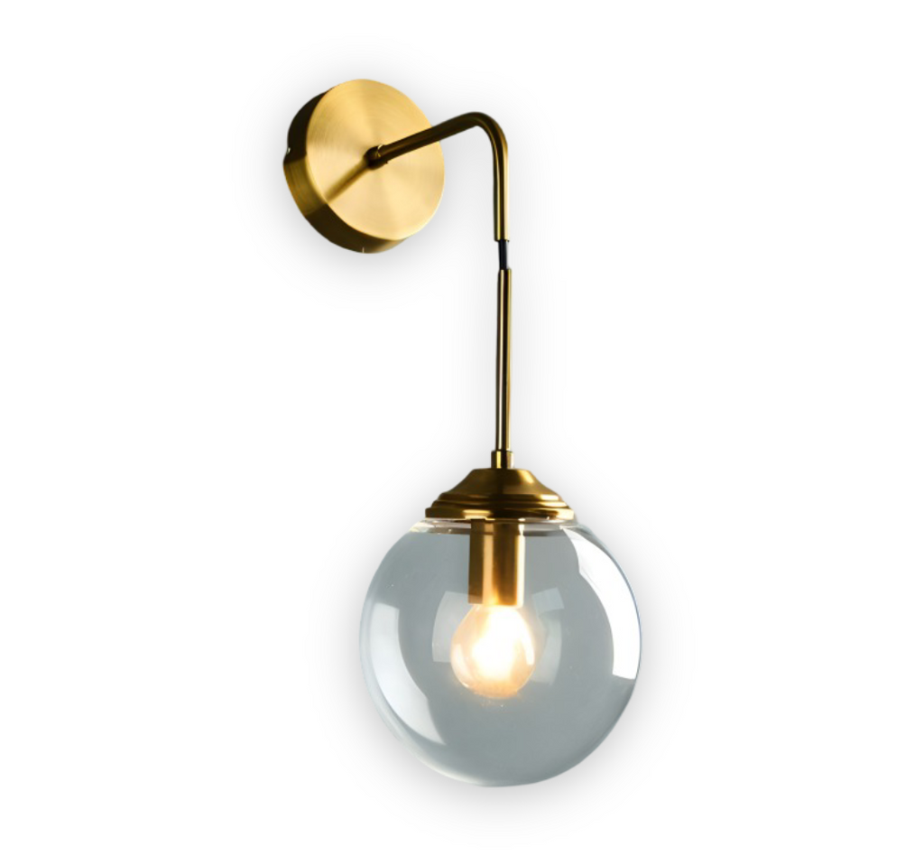 Vetrovia Applique Murale – Applique en Verre et Métal au Design Industriel Rétro