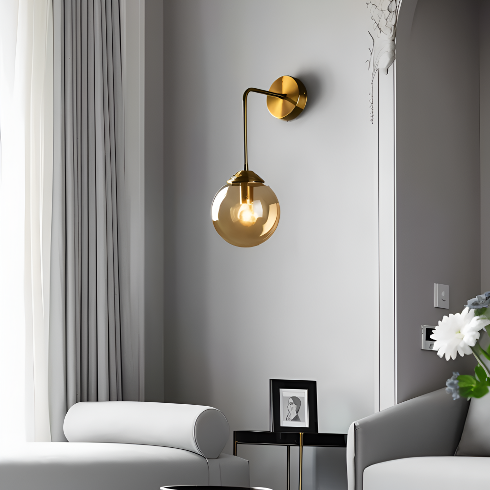 Vetrovia Applique Murale – Applique en Verre et Métal au Design Industriel Rétro