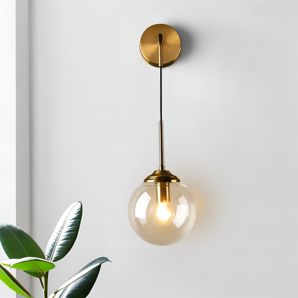 Vetrovia Applique Murale – Applique en Verre et Métal au Design Industriel Rétro