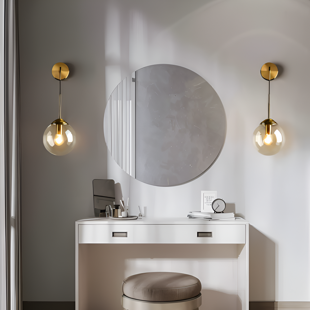 Vetrovia Applique Murale – Applique en Verre et Métal au Design Industriel Rétro