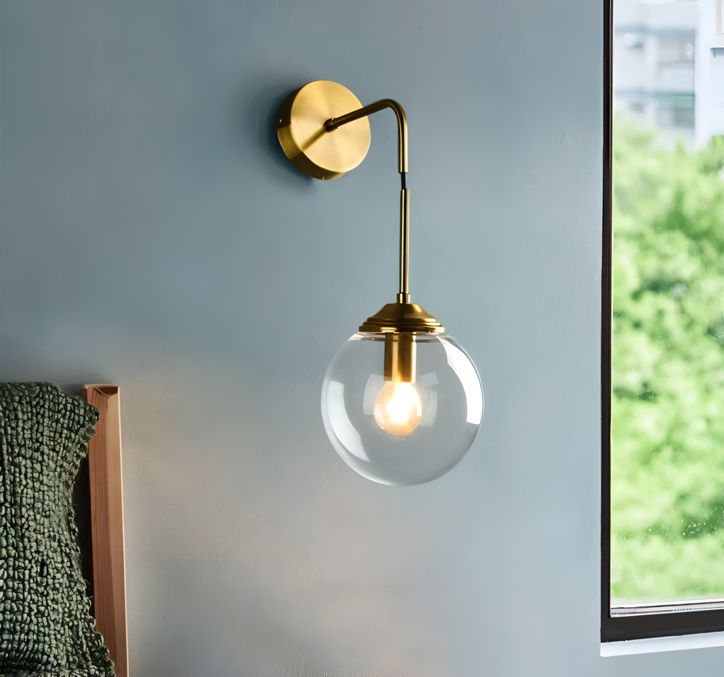 Vetrovia Applique Murale – Applique en Verre et Métal au Design Industriel Rétro