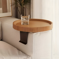 Table d'appoint Clip-On Ronde | Support rond sur le canapé | Fixation sans outil | ArmRestly
