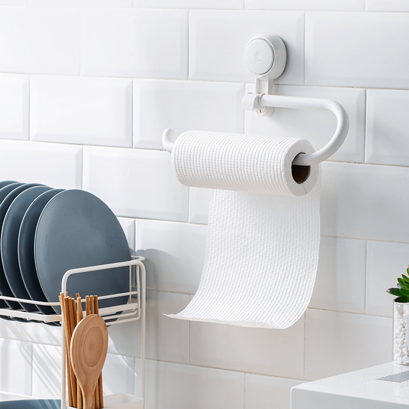 ROLLFIX - Support de papier toilette en acier inoxydable sans perçage avec forte suction pour une installation sécurisée et sans dommages dans la salle de bain