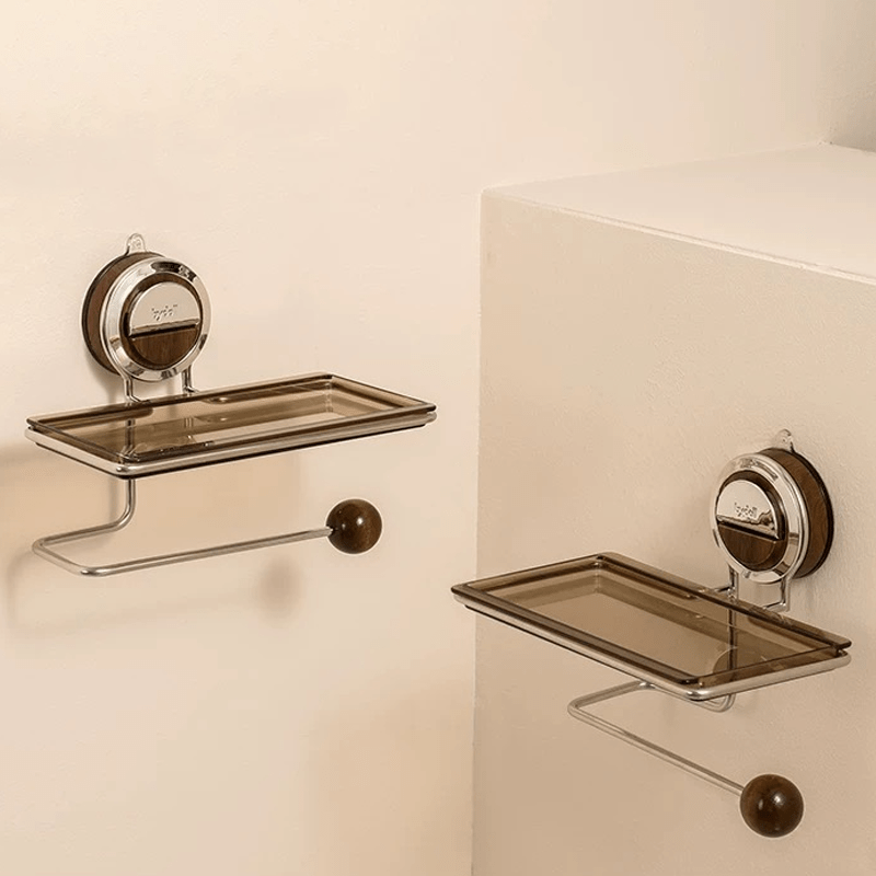 ROLLFIX - Support de papier toilette en acier inoxydable sans perçage avec forte suction pour une installation sécurisée et sans dommages dans la salle de bain