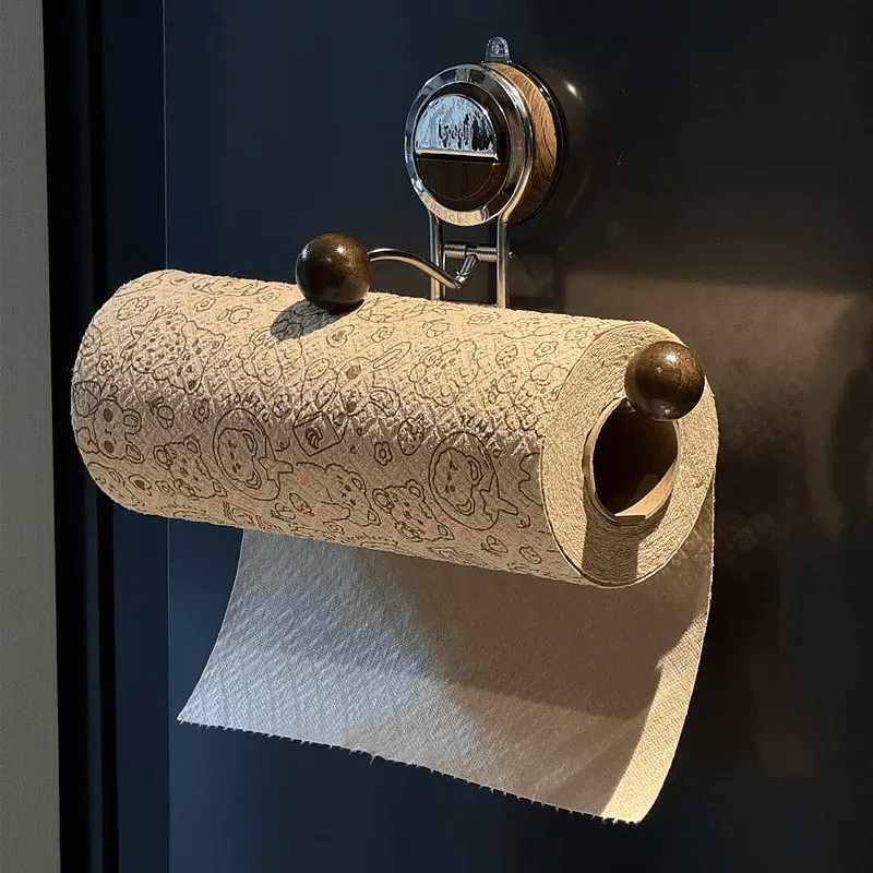 ROLLFIX - Support de papier toilette en acier inoxydable sans perçage avec forte suction pour une installation sécurisée et sans dommages dans la salle de bain