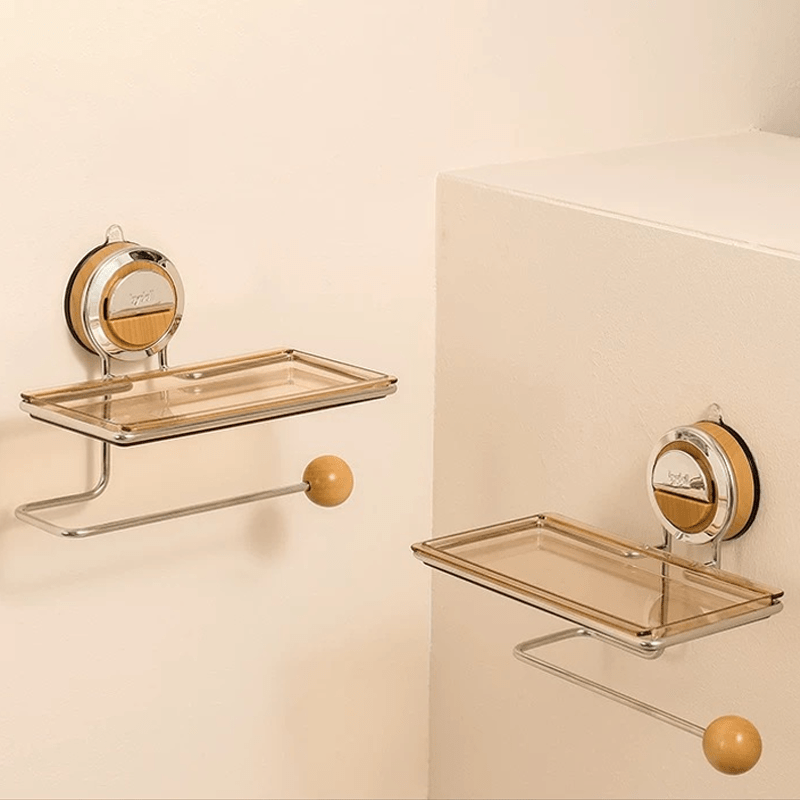 ROLLFIX - Porte-papier toilette en acier inoxydable sans perçage avec forte suction pour une installation sécurisée et sans dommages dans la salle de bain