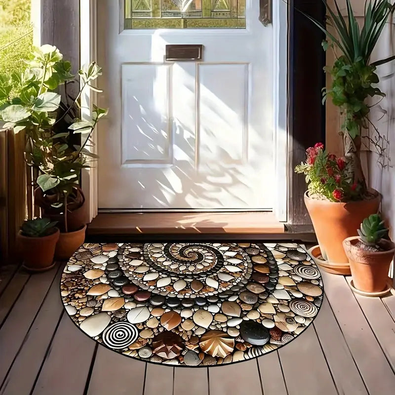 TIDALHOME - Tapis de porte côtier fait main avec dos antidérapant pour portes d'entrée