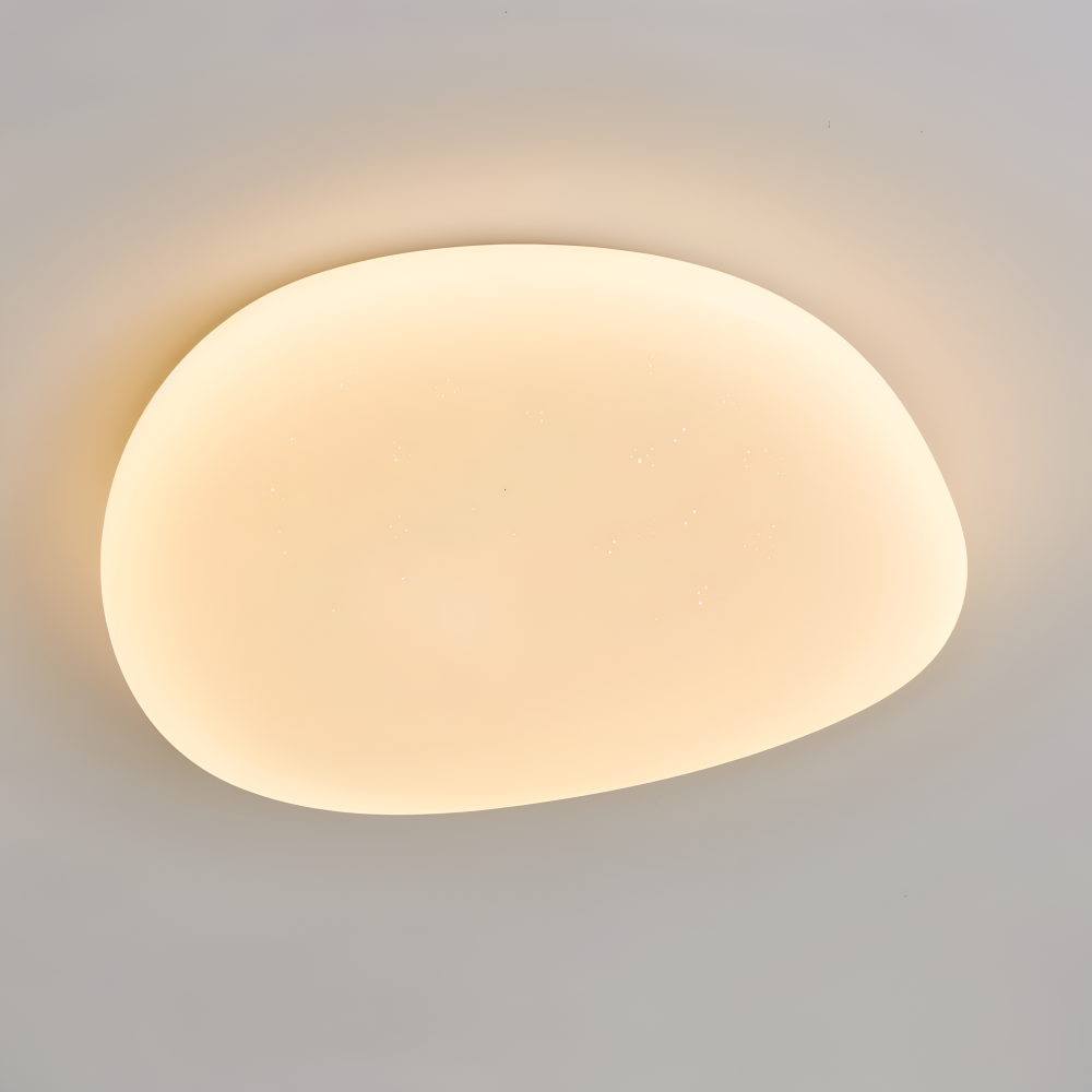 Peblira – Lampe de plafond avec design en petits cailloux et LED intégrée