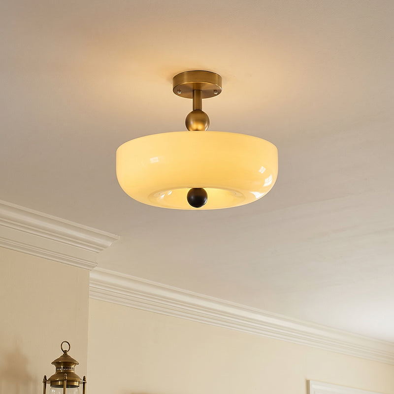 Plafonnier en Verre Texturé Pour Plafond Bas