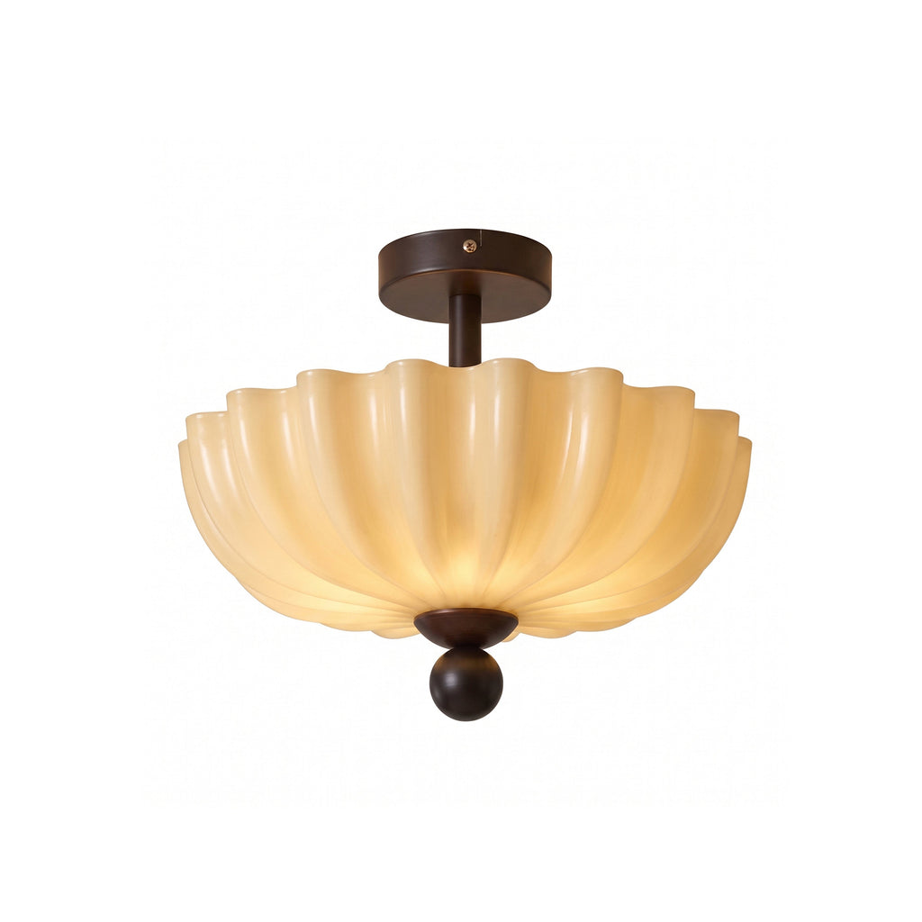 Plafonnier en Verre Texturé Pour Plafond Bas