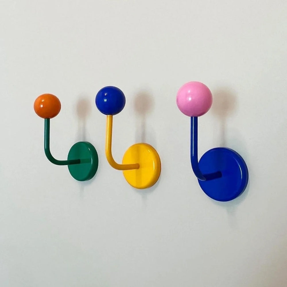 Crochets Magnétiques en Bois Colorés pour le Rangement à Domicile