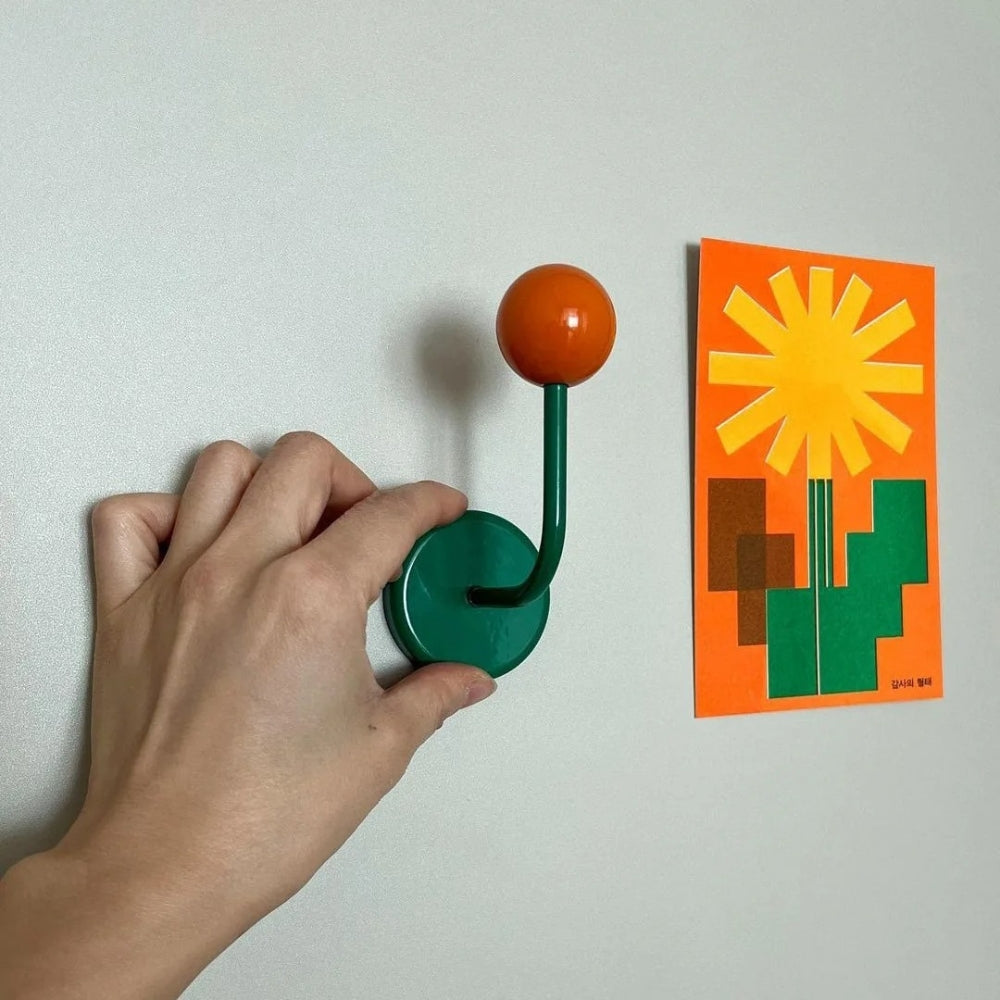 Crochets Magnétiques en Bois Colorés pour le Rangement à Domicile