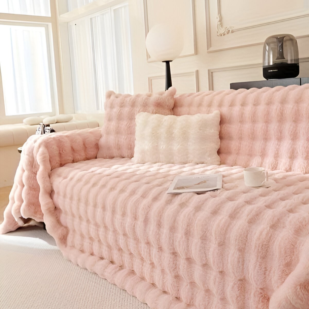 Plushora Haven – Plaid en Polaire Épais pour Canapé et Confort à Domicile