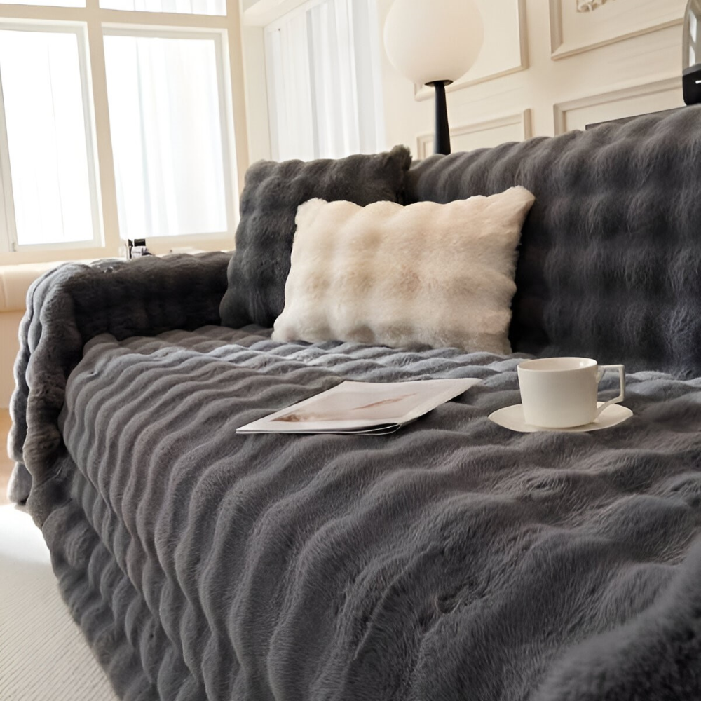 Plushora Haven – Plaid en Polaire Épais pour Canapé et Confort à Domicile