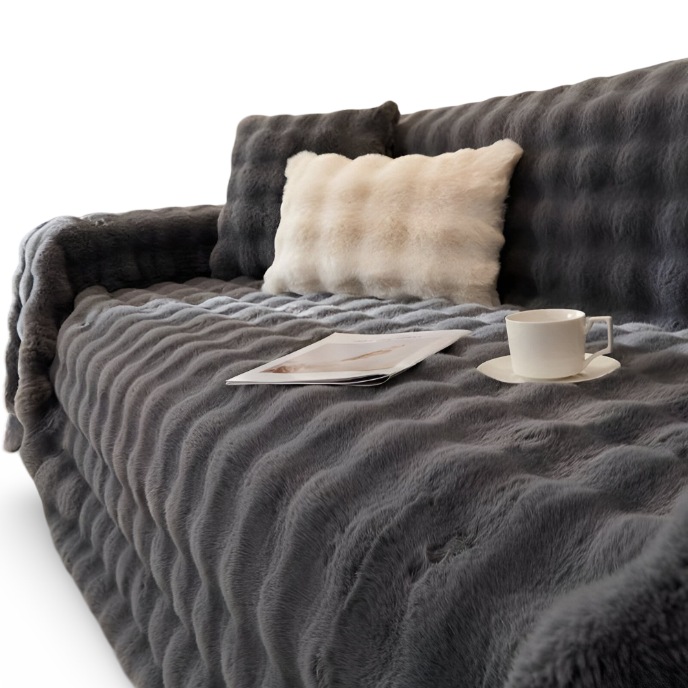 Plushora Haven – Plaid en Polaire Épais pour Canapé et Confort à Domicile