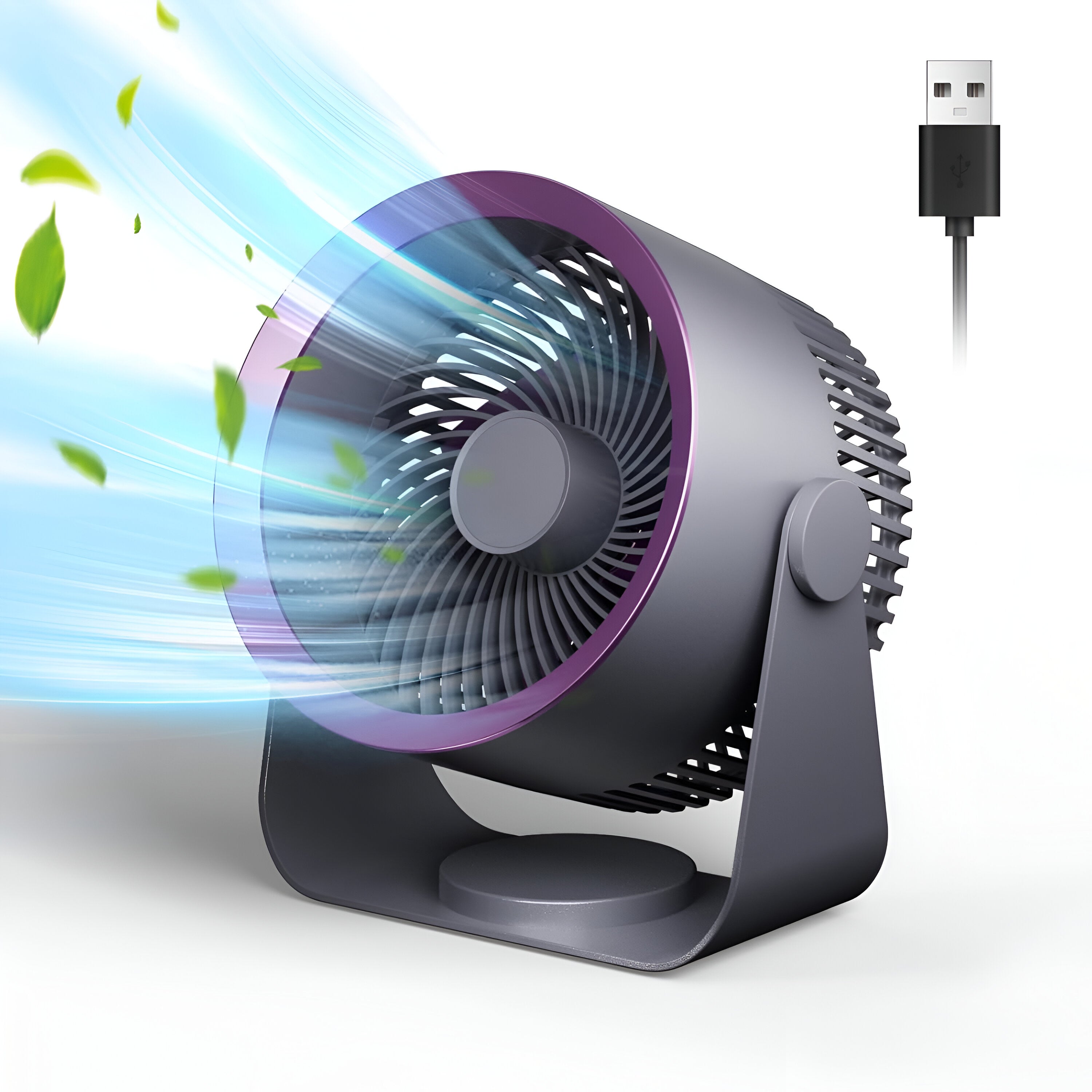 Ventilateur de table oscillant compact pour la maison et le bureau