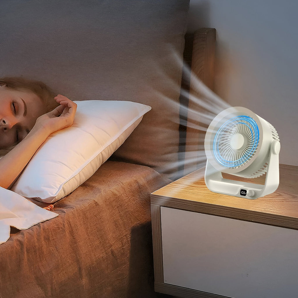 Ventilateur de table oscillant compact pour la maison et le bureau