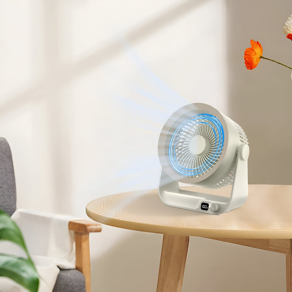 Ventilateur de table oscillant compact pour la maison et le bureau