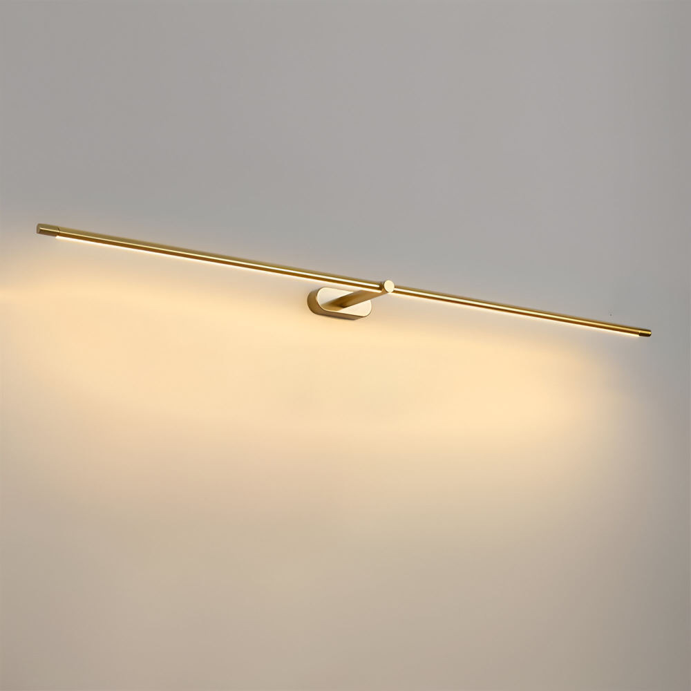 LineaGlow – Applique LED Élégante et Fine en Noir/Doré