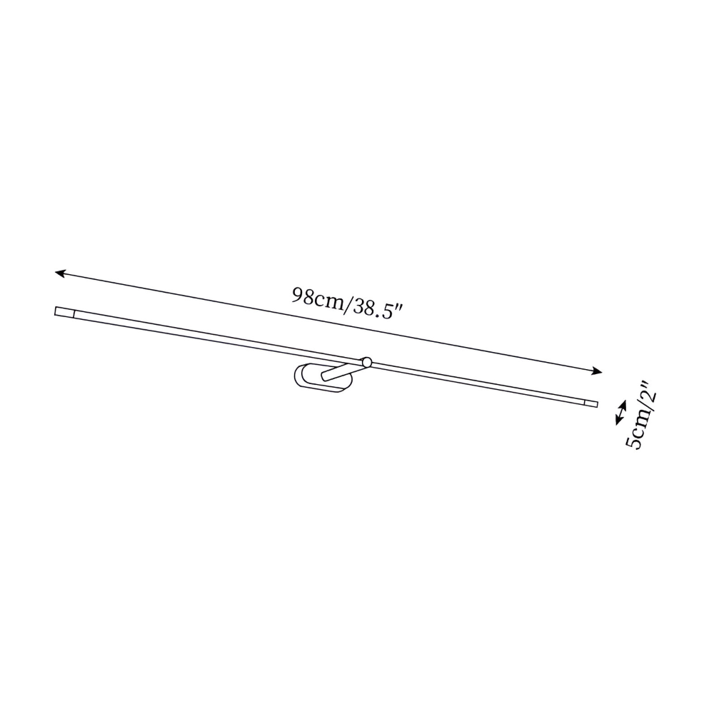 LineaGlow – Applique LED Élégante et Fine en Noir/Doré