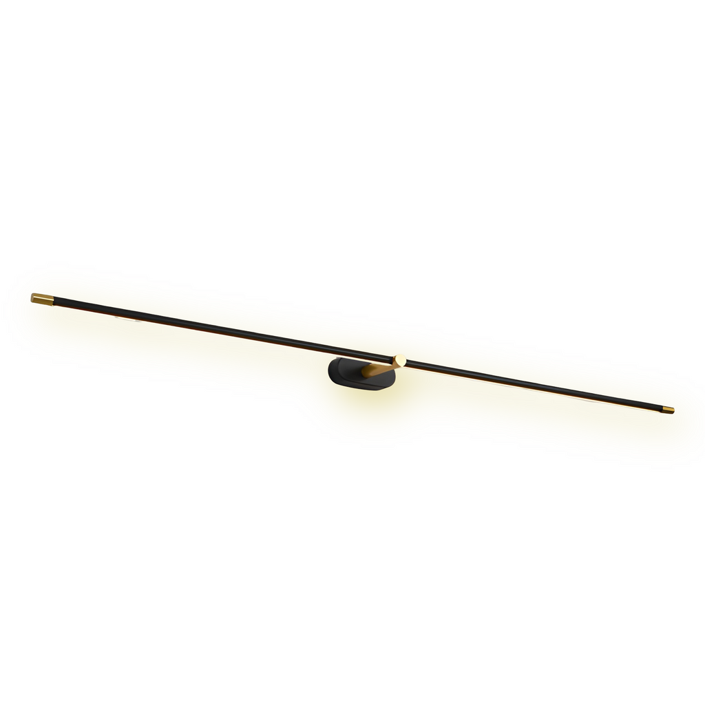 LineaGlow – Applique LED Élégante et Fine en Noir/Doré