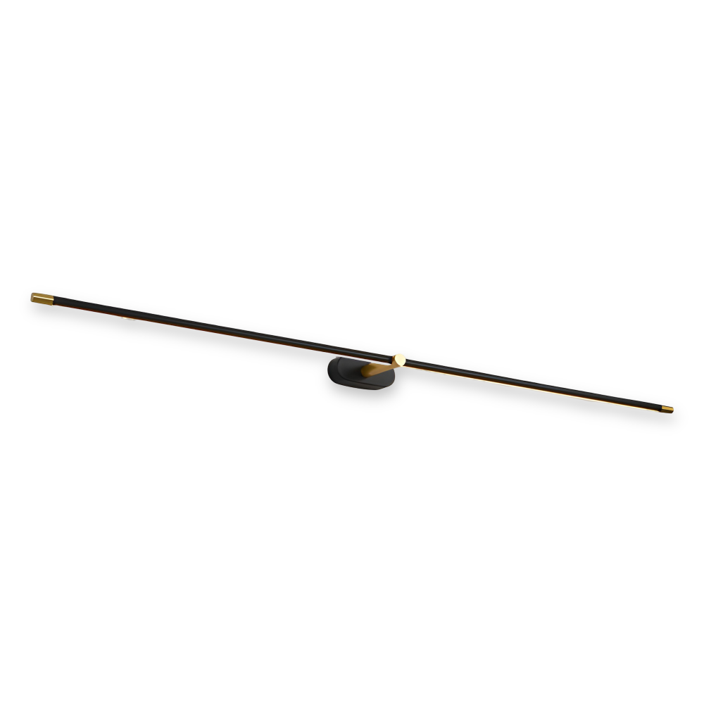 LineaGlow – Applique LED Élégante et Fine en Noir/Doré