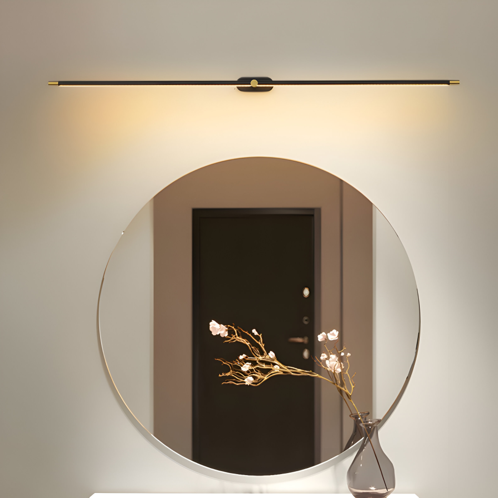 LineaGlow – Applique LED Élégante et Fine en Noir/Doré