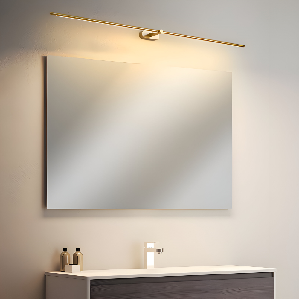LineaGlow – Applique LED Élégante et Fine en Noir/Doré