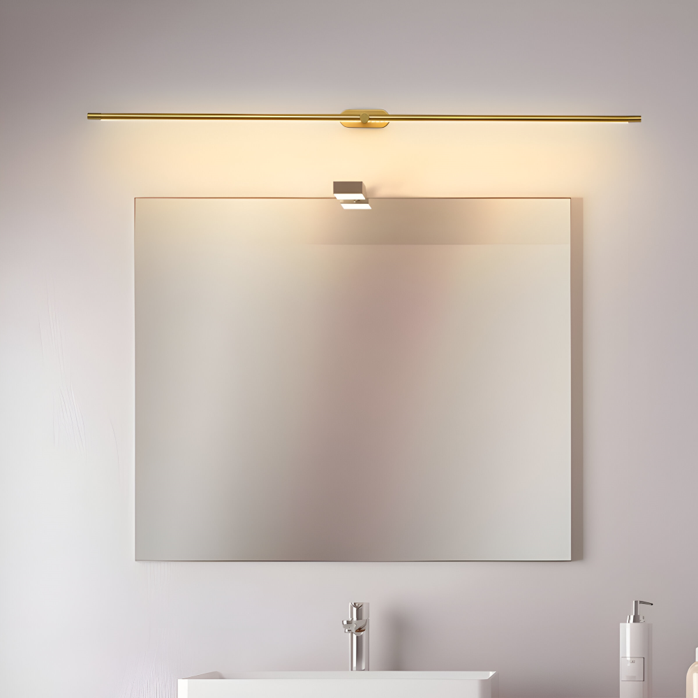 LineaGlow – Applique LED Élégante et Fine en Noir/Doré