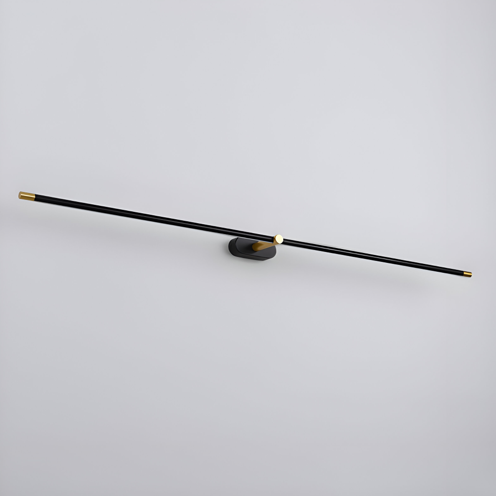 LineaGlow – Applique LED Élégante et Fine en Noir/Doré