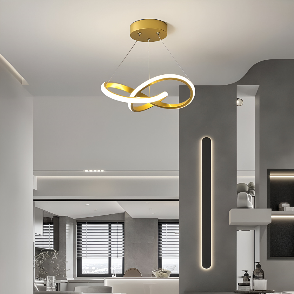 SpiraGlow Lampe de Plafond – Lampe de Plafond LED Moderne avec Design Spiral Sculptural