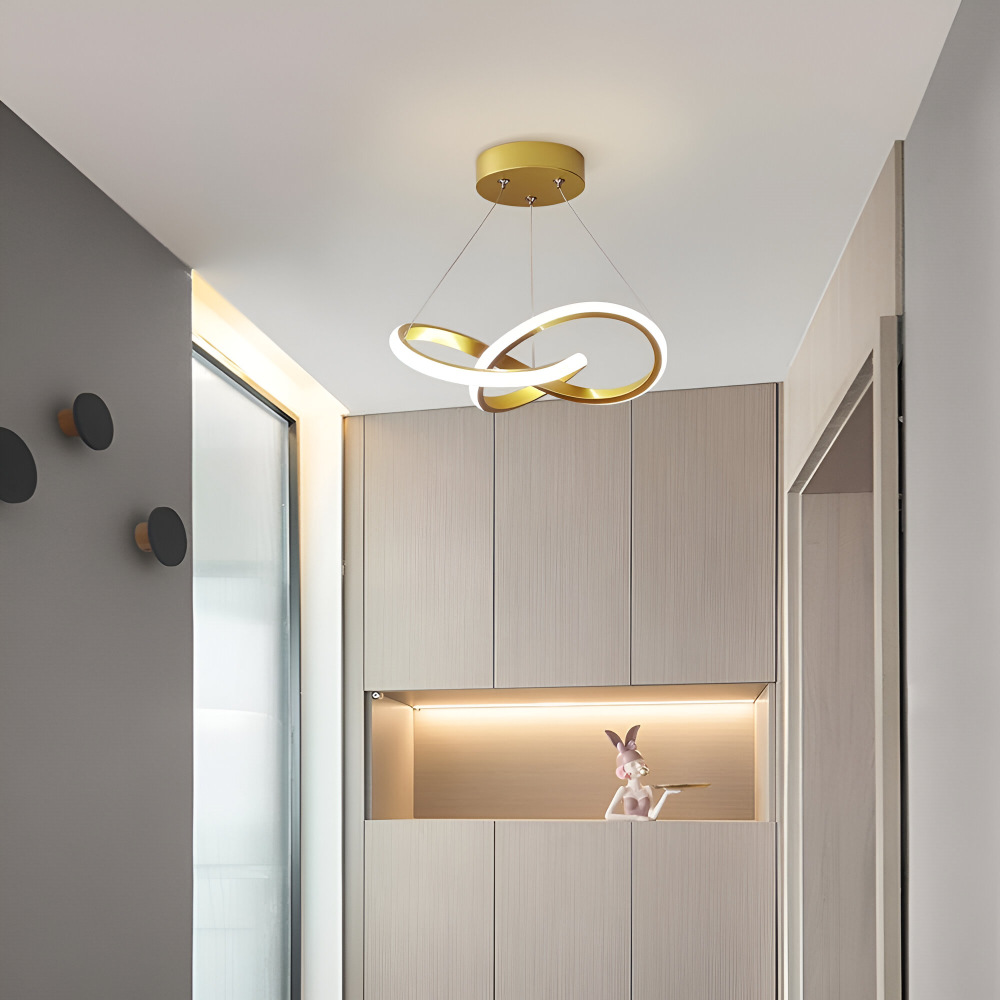SpiraGlow Lampe de Plafond – Lampe de Plafond LED Moderne avec Design Spiral Sculptural