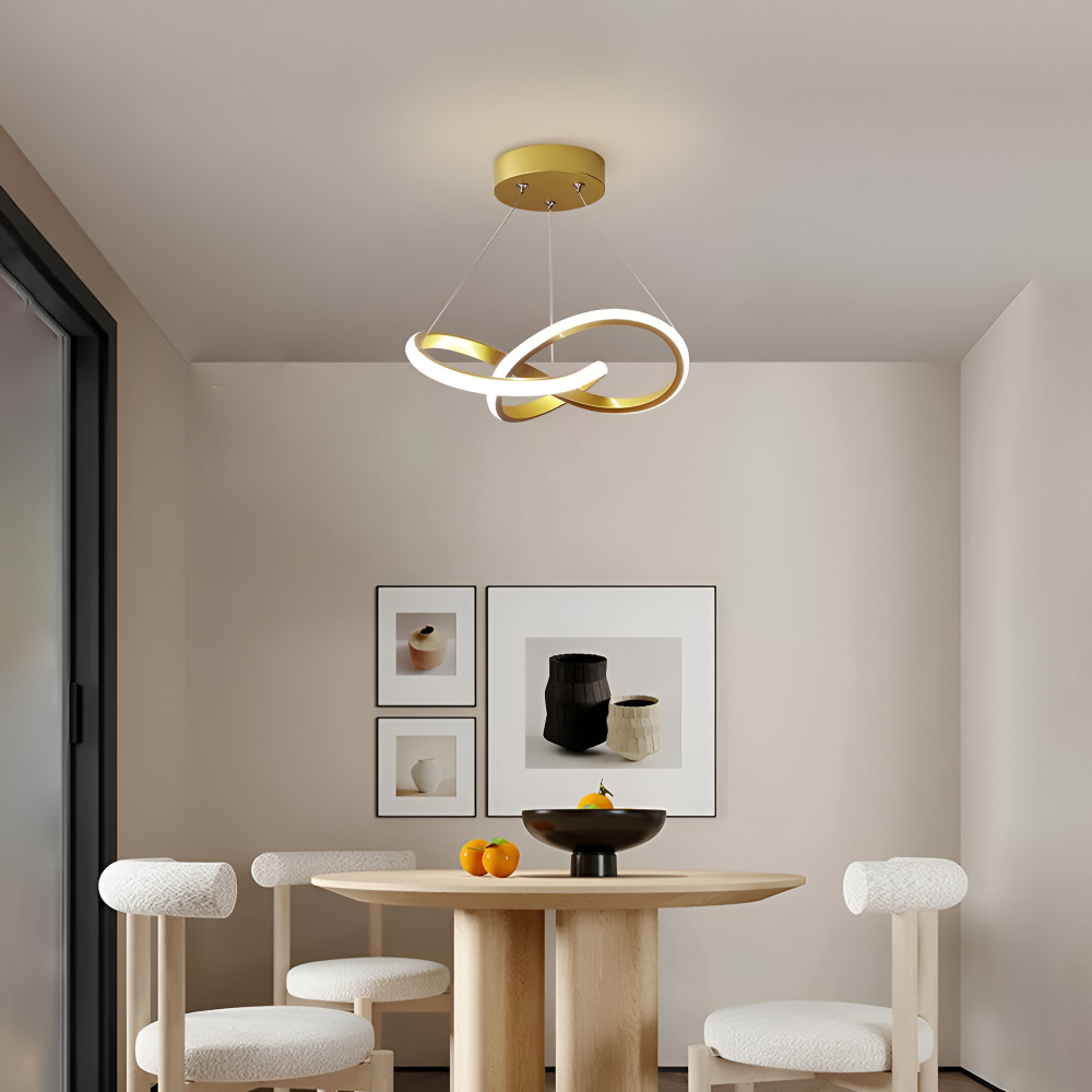 SpiraGlow Lampe de Plafond – Lampe de Plafond LED Moderne avec Design Spiral Sculptural