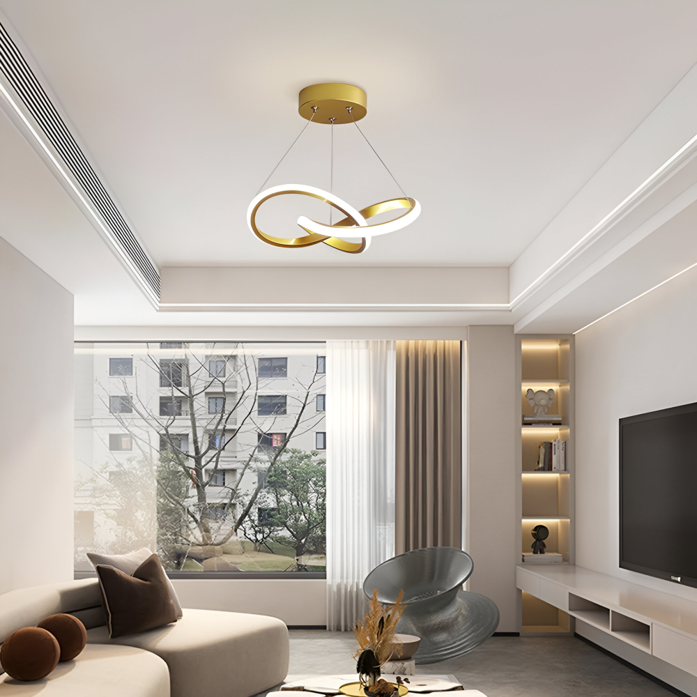 SpiraGlow Lampe de Plafond – Lampe de Plafond LED Moderne avec Design Spiral Sculptural