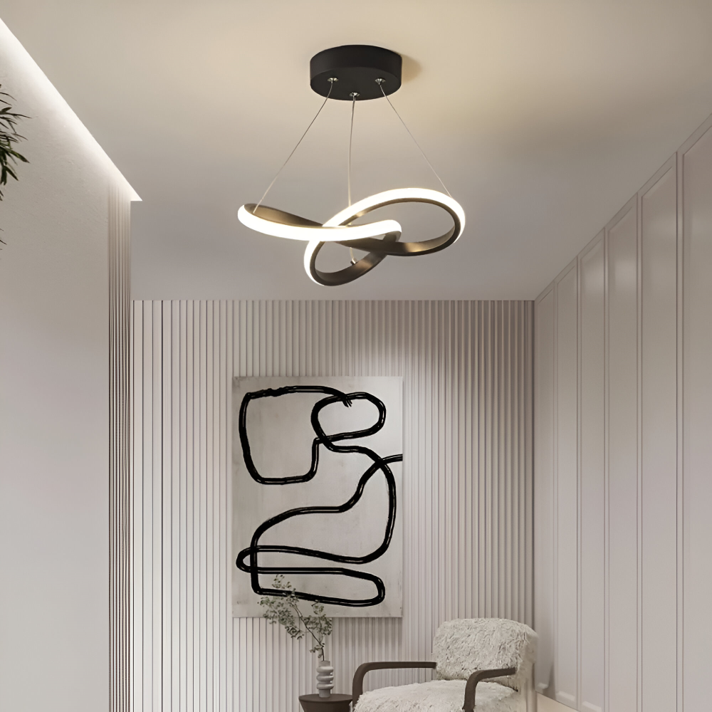 SpiraGlow Lampe de Plafond – Lampe de Plafond LED Moderne avec Design Spiral Sculptural