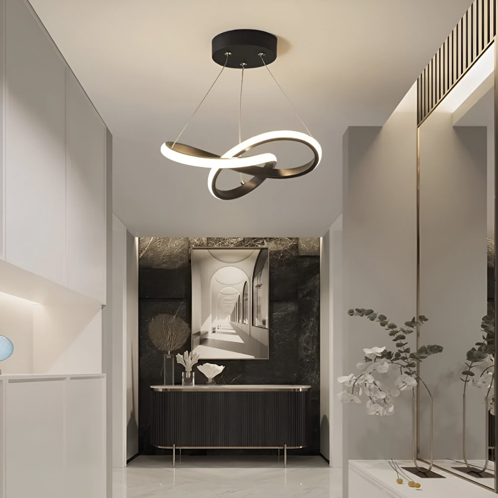 SpiraGlow Lampe de Plafond – Lampe de Plafond LED Moderne avec Design Spiral Sculptural