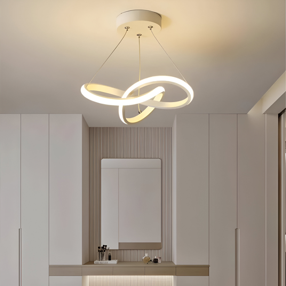 SpiraGlow Lampe de Plafond – Lampe de Plafond LED Moderne avec Design Spiral Sculptural