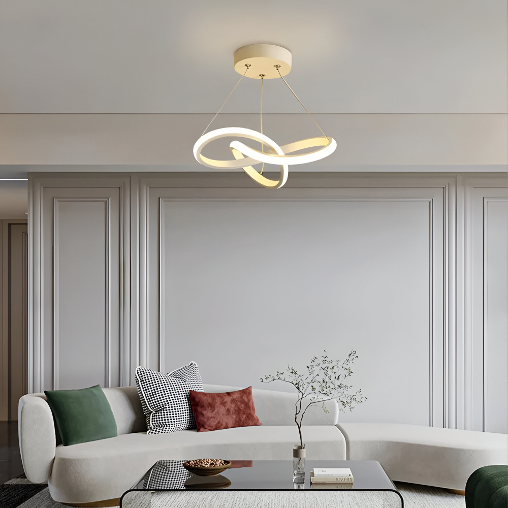 SpiraGlow Lampe de Plafond – Lampe de Plafond LED Moderne avec Design Spiral Sculptural