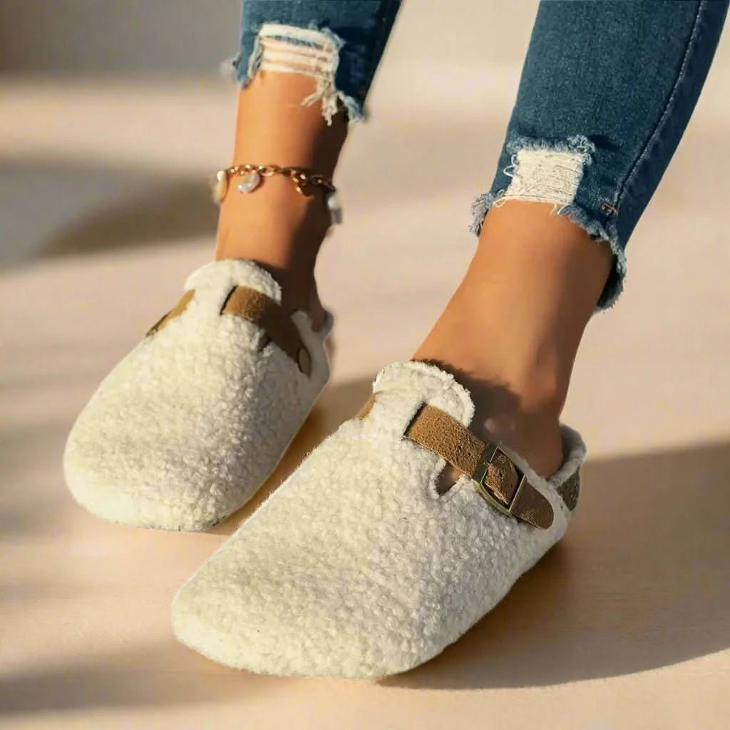 HEATWOOL - Chaussons en laine de mouton conçus pour une chaleur douillette et un confort d'intérieur en hiver