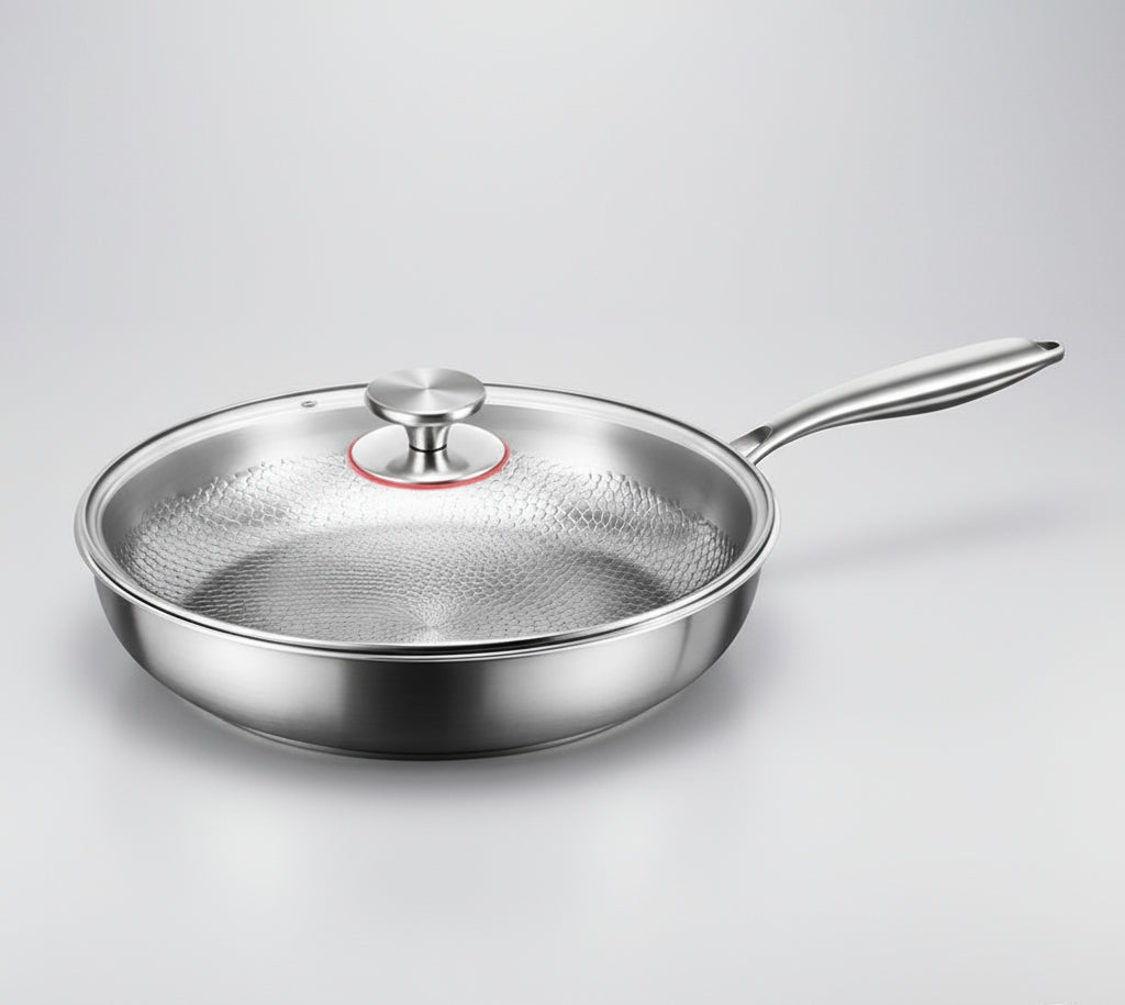 HAMMERPAN - Poêle à frire en titane martelé antiadhésive conçue pour une cuisson durable, sans produits chimiques et une performance thermique supérieure