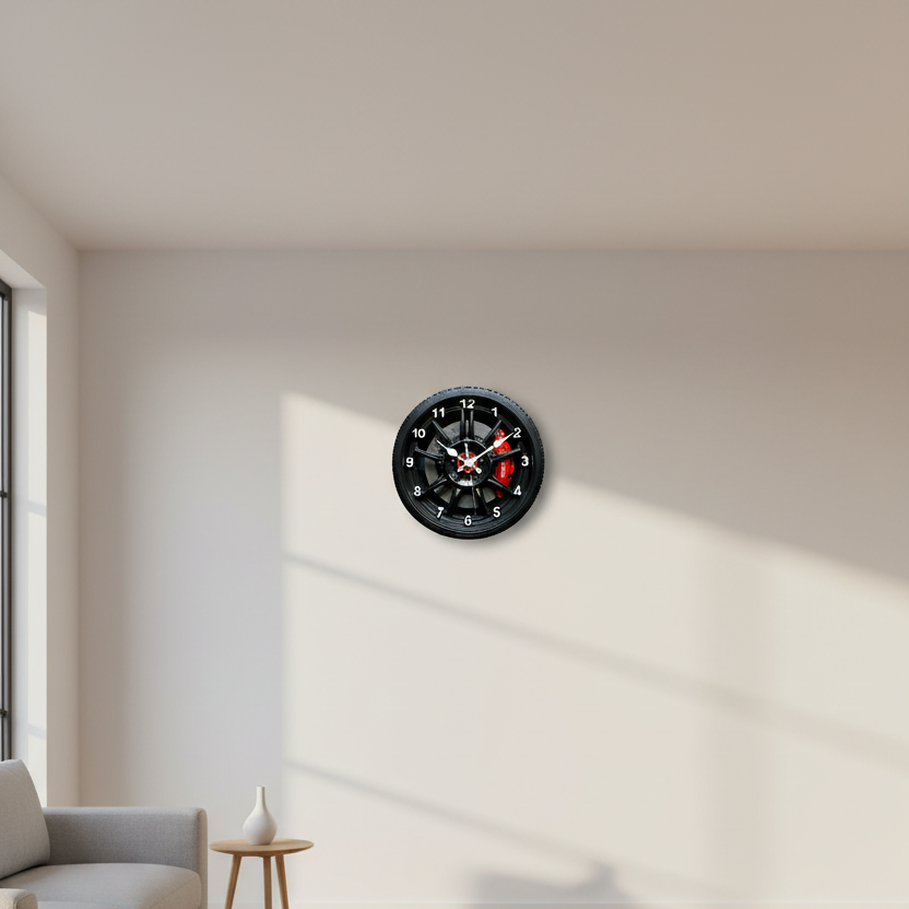 AUTODIAL – Horloge Murale 2D Moderne sur le Thème de l'Automobile pour Passionnés
