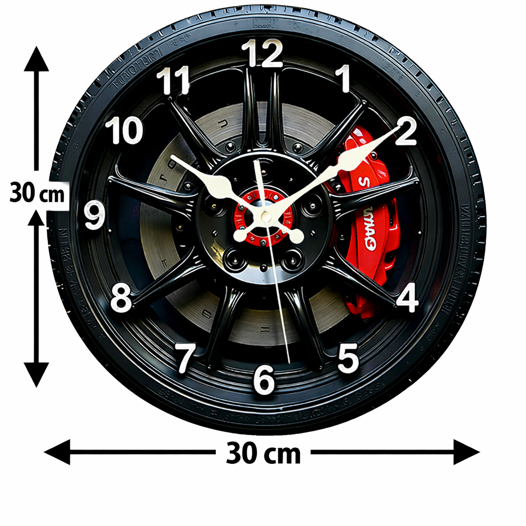 AUTODIAL – Horloge Murale 2D Moderne sur le Thème de l'Automobile pour Passionnés